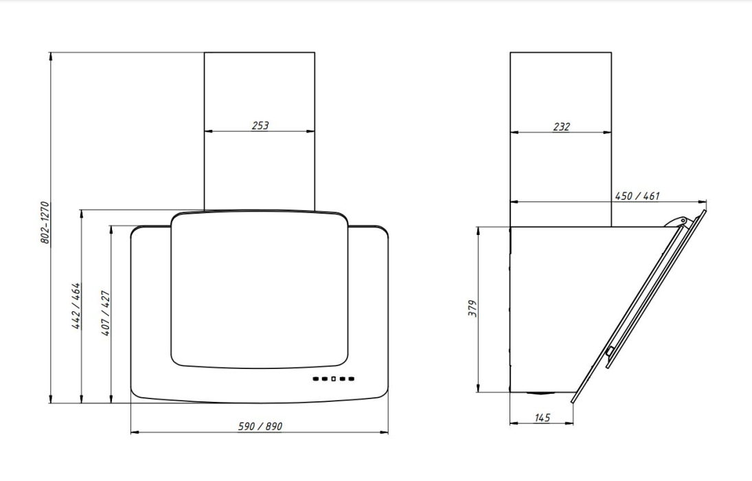 Вытяжки, Кухонная вытяжка ELIKOR Кварц 60П-1000-Е4Д