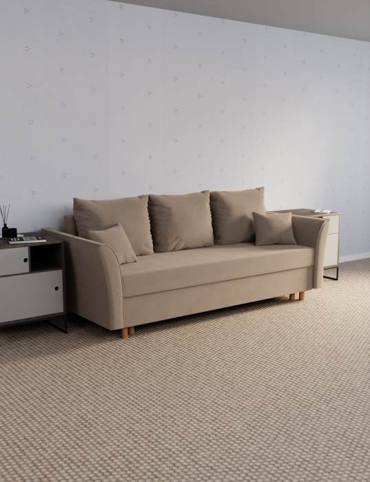 Диваны еврокнижки, Прямой диван Мелодия,еврокнижка,велюр