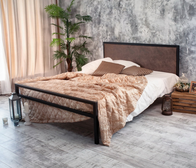 Кровати 120 см, Кровать в стиле лофт Лоренцо 1.2 (Черный)