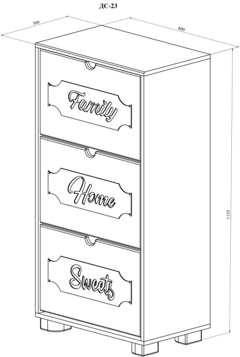 Тумбы, Тумба для обуви ДримСтар ДС-23