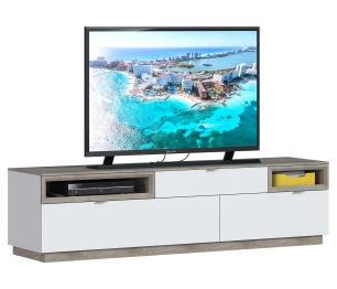 Тумба ТВ NAGOS СБ-3037 Белый Бриллиант,Дуб Риббек/Белый Бриллиант