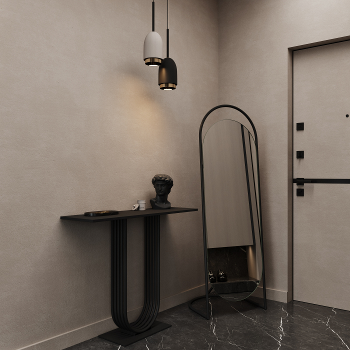 Зеркала в спальню, Напольное зеркало GENGLASS Evelum в металлической раме