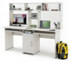 Прямые, Письменный стол Лайт-10К с надстройкой