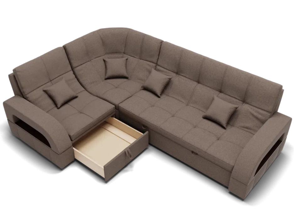 Диваны угловые в гостиную, Модульный диван Майами-3,микровелюр,антивандальная и водостойкая ткань,венеция