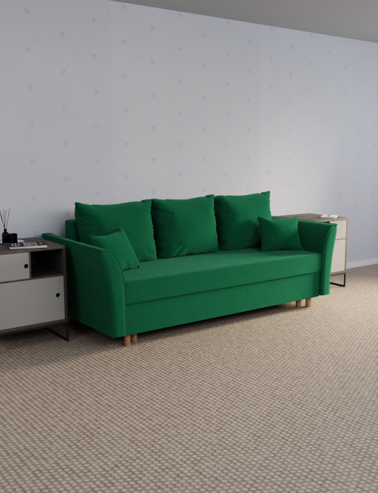 Диваны еврокнижки, Прямой диван Мелодия,еврокнижка,велюр