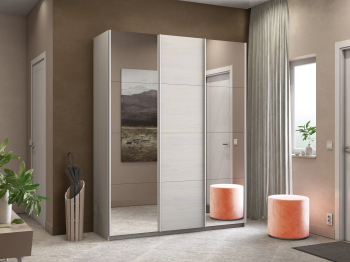 Шкаф-купе Прайм 3-х дверный Зеркала/ДСП/Доводчики 180х57х230