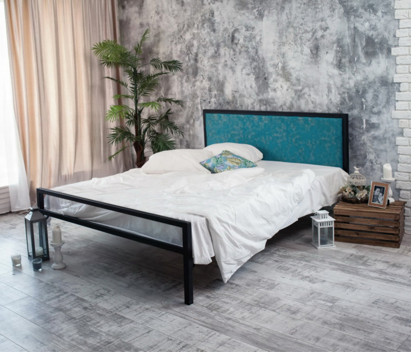 Кровати 90 см, Кровать в стиле лофт Лоренцо 0.9 (Черный)