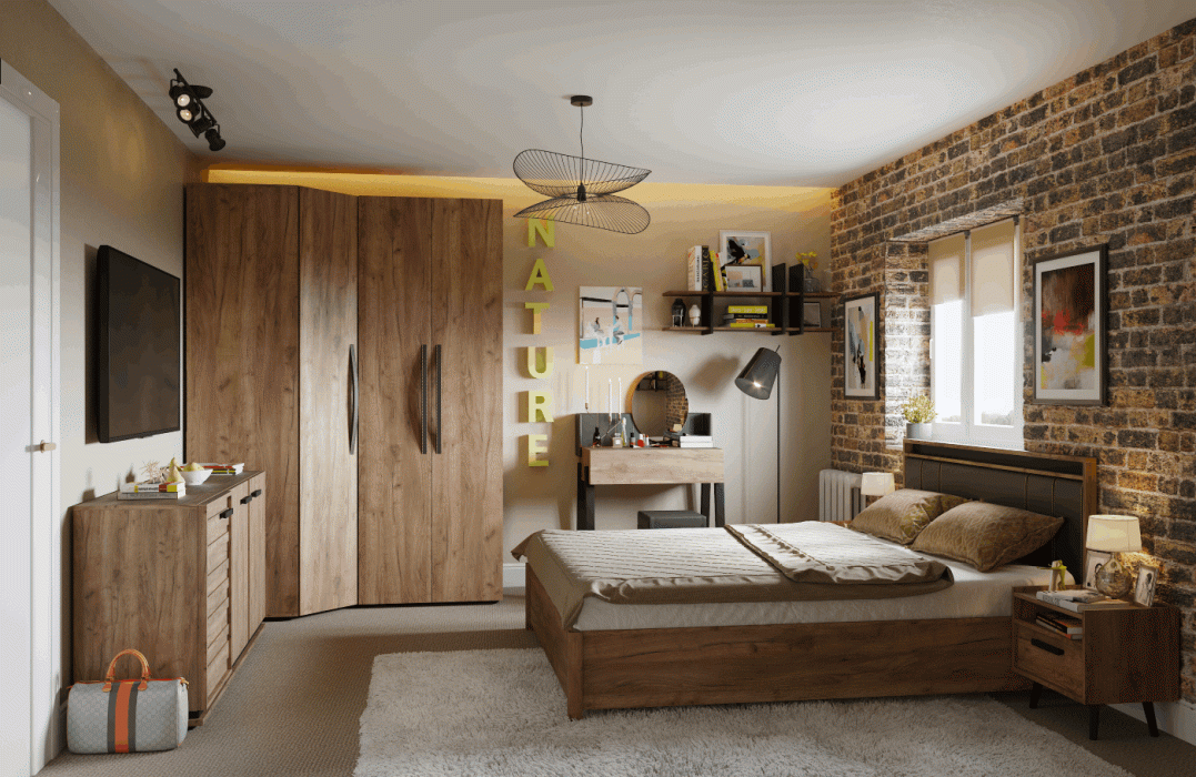 Кровати, Модульная система Nature (модуль 306) Кровать Люкс 1800 с п/м