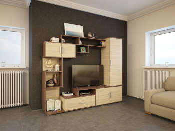 ЛДСП Гостиная ПЕКИН Ясень Шимо