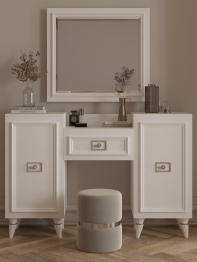 Туалетный столик Валенсия (1335х420х900) (серебро)