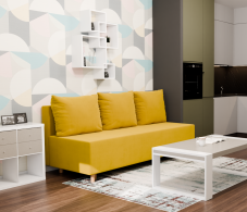 Диваны кровати со спальным местом, Прямой диван Лайт,еврокнижка,велюр