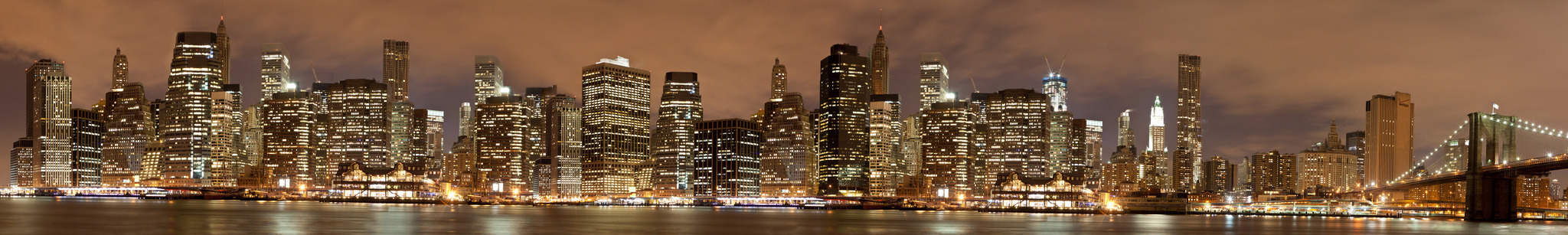 Стеновые панели из АБС-пластика, Кухонный фартук Ночной Манхэттен 2000x600x1.5 мм глянец