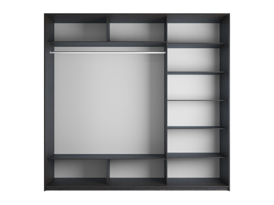 Шкафы-купе 3-х дверные, Шкаф-купе Прайм 3-х дверный Стекла белые/Зеркало/Доводчики 180х57х230