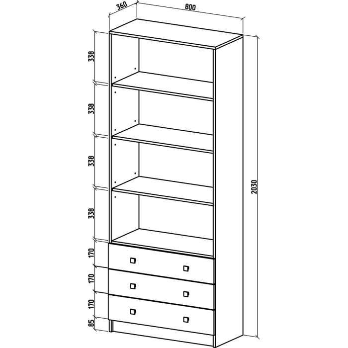 Шкафы двухстворчатые, Шкаф Бостон-11