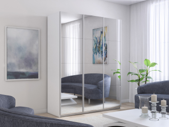 Шкаф-купе Широкий Прайм 3-х дверный Зеркала/Доводчики 240х57х230