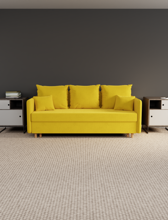 Диваны кровати со спальным местом, Прямой диван Санти,еврокнижка,велюр