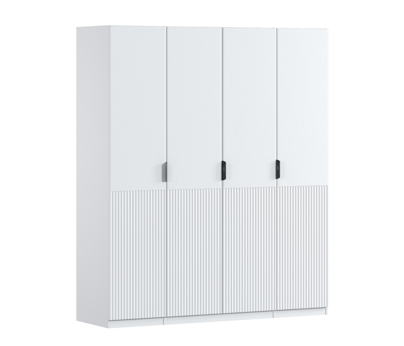 Для одежды, Шкаф четырехдверный Макс 2000 мм, вариант №1 (ЛДСП/МДФ)