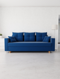 Прямой диван Гармония,еврокнижка,велюр