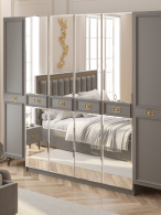 Шкафы распашные, Шкаф в спальню 6-ти дверный (золото)