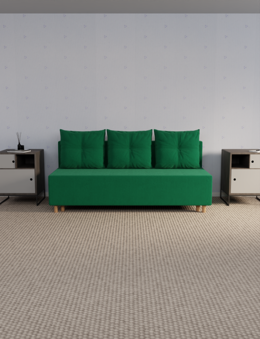 Диваны еврокнижки, Прямой диван Сияние,еврокнижка,велюр