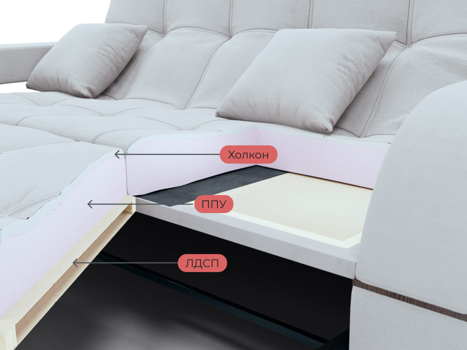 Диваны угловые в гостиную, Модульный диван Майами-4,венеция,велюр