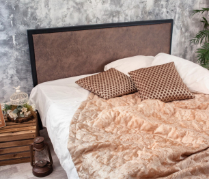 Кровать в стиле лофт Лоренцо 0.9 (Черный)