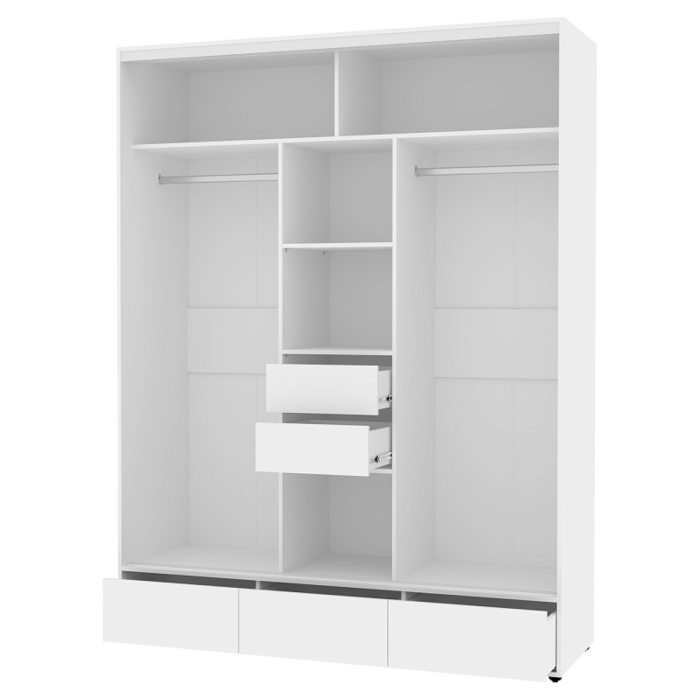 Шкафы-купе 3-х дверные, Шкаф-купе 3-дв  MOD 1800 лдсп/лдсп  (в2390*ш1800*г620)