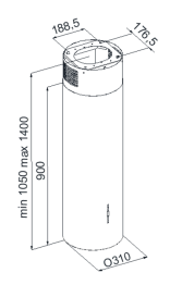Кухонная вытяжка Konigin Ester Gold/Black Glass 31