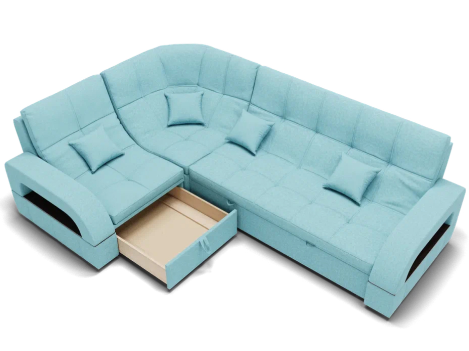 Диваны угловые в гостиную, Модульный диван Майами-3,микровелюр,антивандальная и водостойкая ткань,венеция