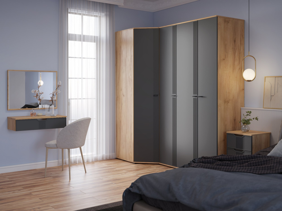 Угловые шкафы, Шкаф угловой Эмилия ЭЛ-17К глухой