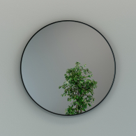 Зеркала в спальню, Дизайнерское настенное зеркало GENGLASS Rauntel L в металлической раме