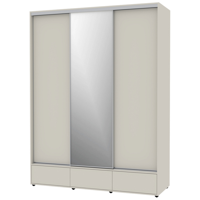Шкафы-купе 3-х дверные, Шкаф-купе 3-дв  MOD 1800 зеркало/лдсп  (в2390*ш1800*г620)