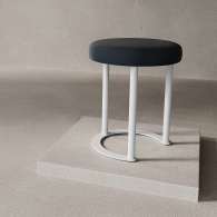 Пуфы дизайнерские, Пуф с металлическим каркасом HORSIX (Белый)