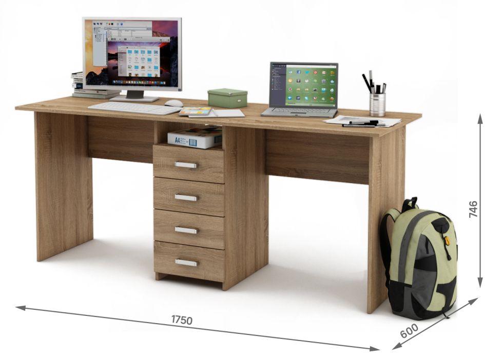 Прямые, Письменный стол Лайт-11