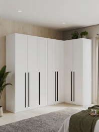 Угловой шкаф для одежды распашной с ящиками, София, 2200х2500х1300мм