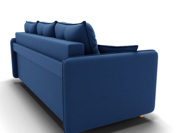 Прямой диван Лотос,еврокнижка,велюр