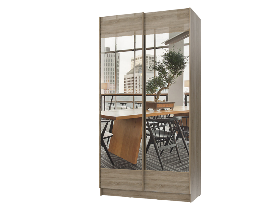 Шкафы-купе 2-х дверные, Шкаф-купе с зеркалом Марвин-3 1432