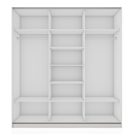 Шкаф-купе Прайм 3-х дверный Стекла черные/Зеркало/Доводчики 210х57х230