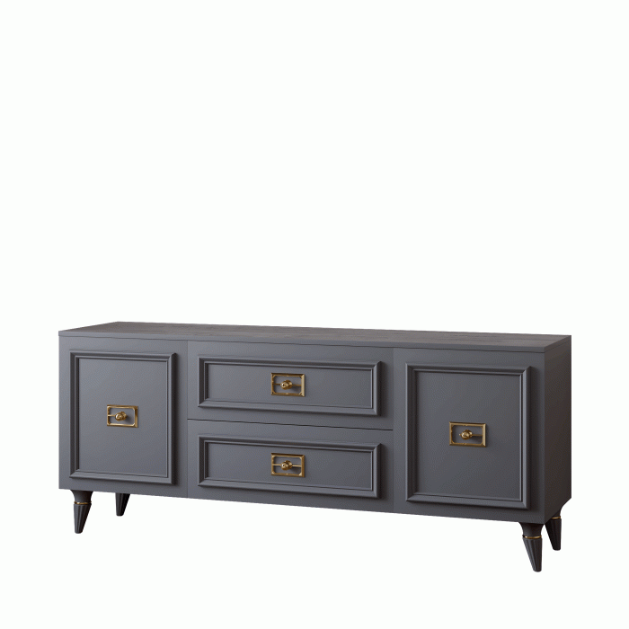 ТВ-тумбы, Комод Валенсия под телевизор 160х45х67 см золото