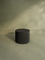 Журнальные столики, Стол круглый журнальный с чёрным металлическим подстольем TRUBIS Wood M 60