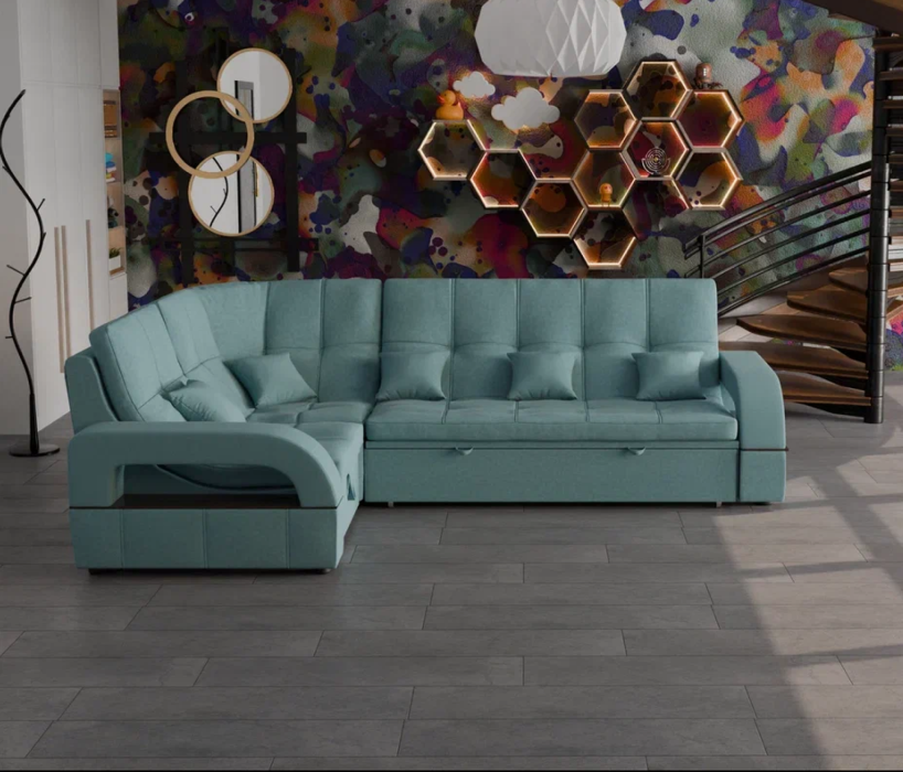 Диваны угловые в гостиную, Модульный диван Майами-3,микровелюр,антивандальная и водостойкая ткань,венеция