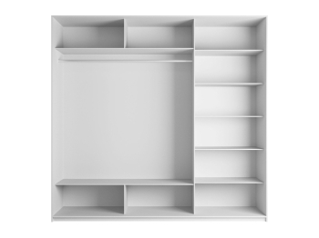 Шкаф-купе Прайм 3-х дверный Стекла черные/Зеркало/Доводчики 180х57х230