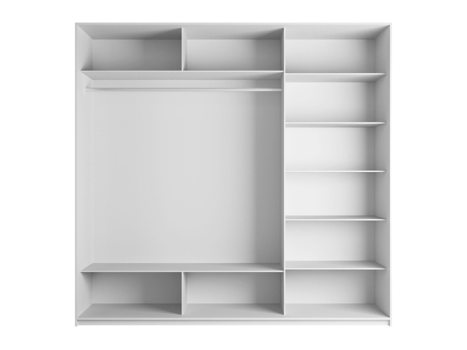 Шкафы-купе 3-х дверные, Шкаф-купе Прайм 3-х дверный Стекла черные/Зеркало/Доводчики 180х57х230