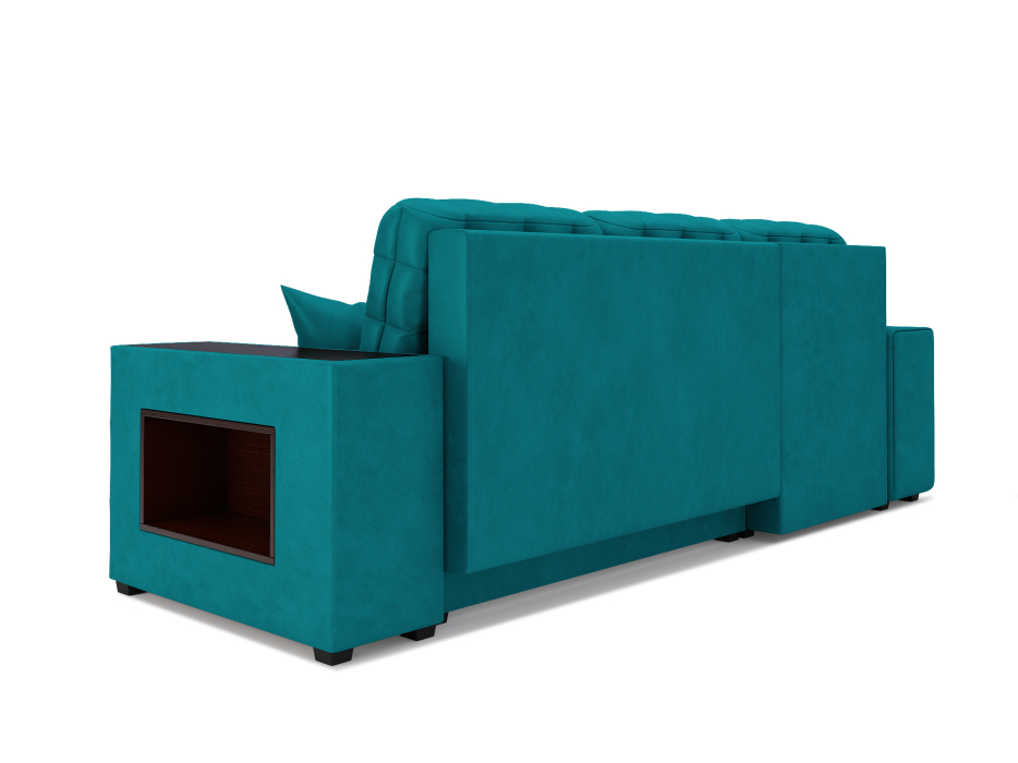 Диваны угловые в гостиную, Угловой диван Магерит левый угол, вельвет (бархат)