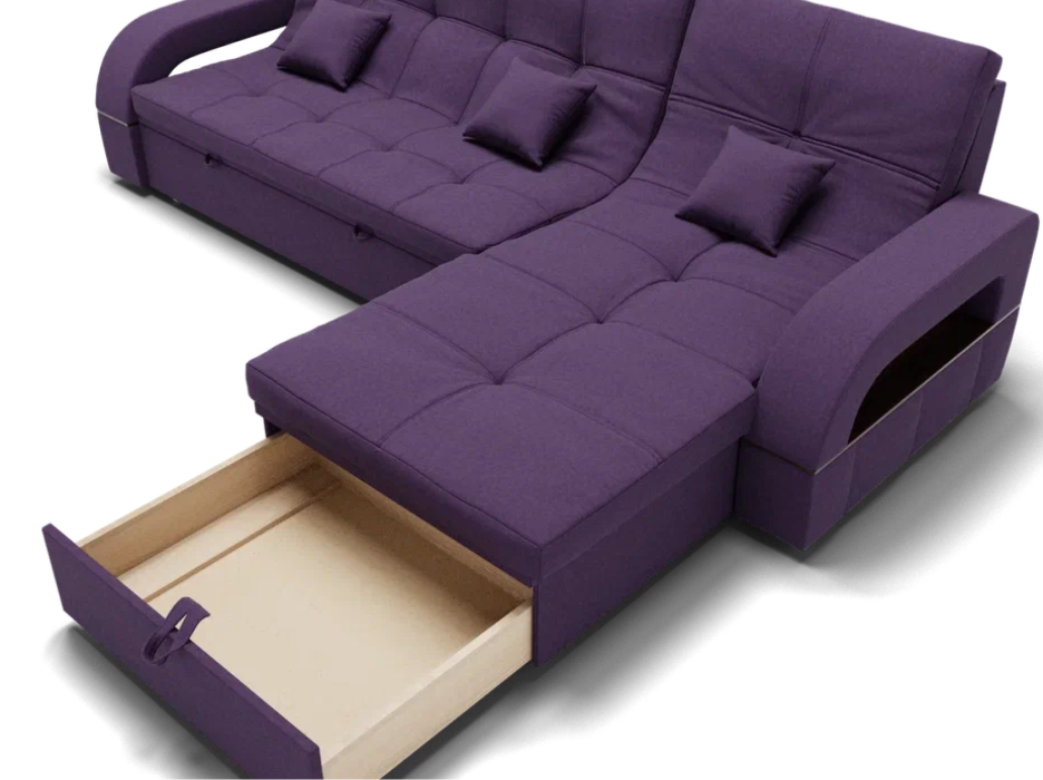Диваны с ящиком для белья, Модульный диван Майами-2,микровелюр,антивандальная и водостойкая ткань,венеция