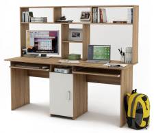 Прямые, Письменный стол Лайт-10К с надстройкой