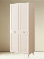 Шкафы распашные, Шкаф в спальню 2х дверный Валенсия (серебро)