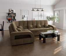 Диваны угловые в гостиную, Модульный диван Майами-3,микровелюр,антивандальная ткань,венеция