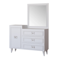 Комоды, Комод Валенсия 120х42x90 см серебро