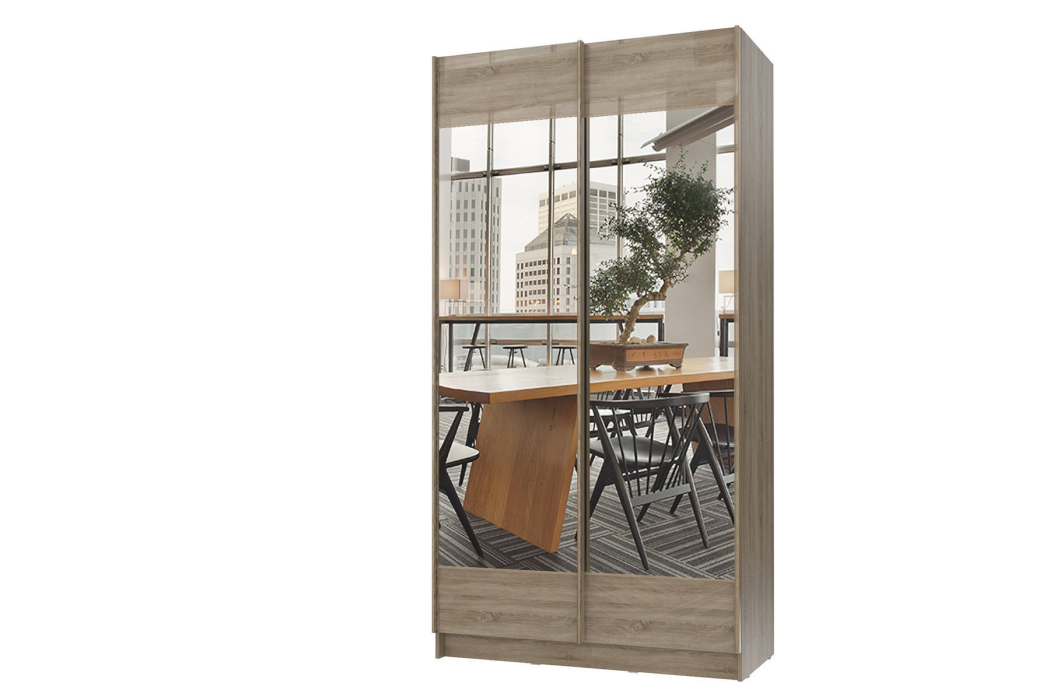 Шкафы-купе 2-х дверные, Шкаф-купе с зеркалом Марвин-3 1432